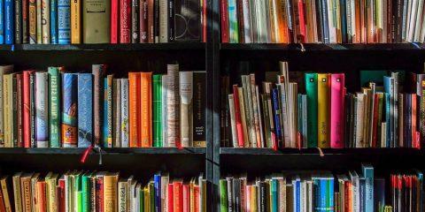 Books on a shelf